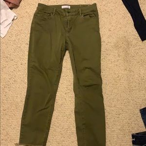 Loft Curvy skinny crop colored jeans